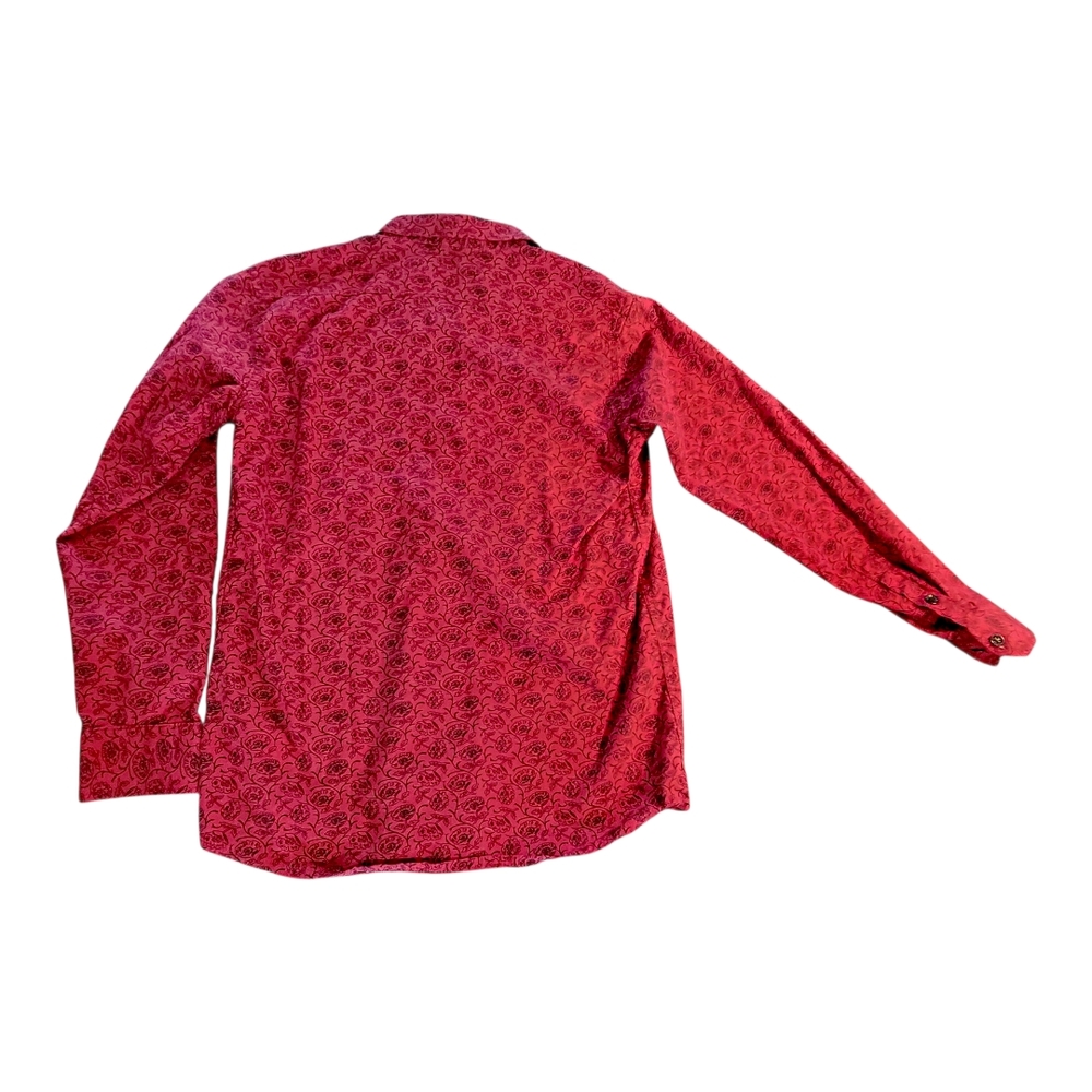 Children's Red Patterned Button Down Shirt - Picture 7 of 7